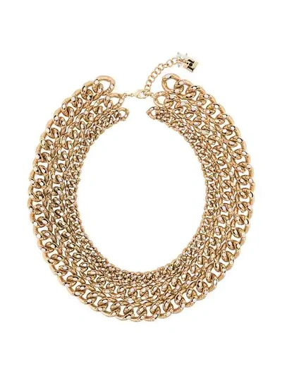 Shop Rosantica Ingranaggio Pearls Necklace In Gold