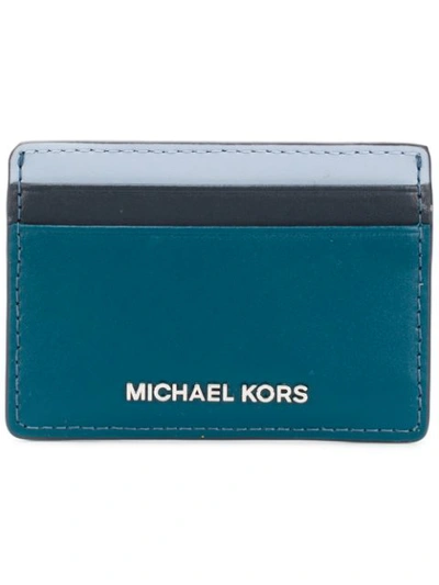 Shop Michael Michael Kors Small Card Wallet - Blue