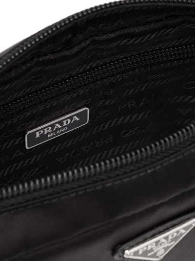 Shop Prada Logo-plaque Cosmetic Pouch In Black