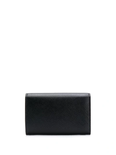 Shop Prada Small Saffiano Leather Portfolio Style Wallet In F0002 Nero
