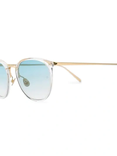 Shop Linda Farrow Wayfarer Sunglasses In Gold
