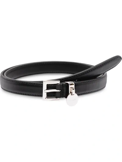 Shop Prada Adjustable Buckled Belt In Black