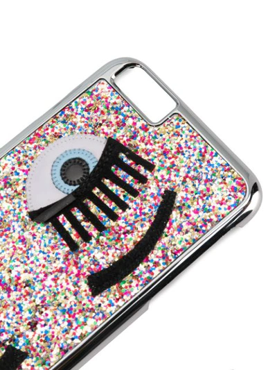 Shop Chiara Ferragni Glitter Iphone 6 Phone Case - Silver
