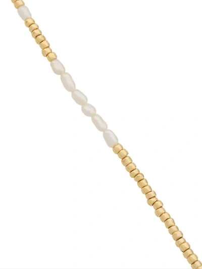 Shop Anni Lu 'asym' Pearl Bracelet In Gold