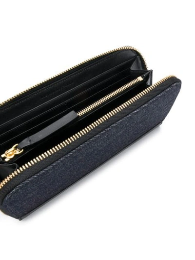 Shop Victoria Beckham Denim Continental Wallet - Blue