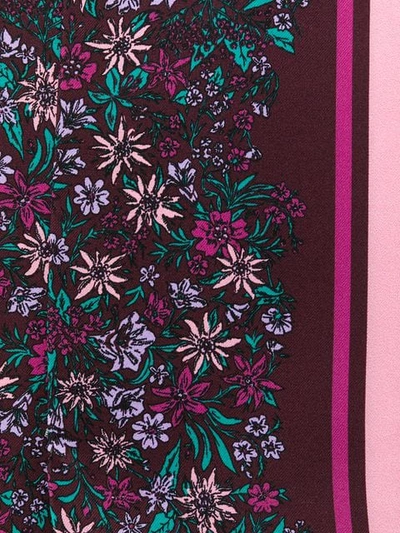 Shop Bally Floral Print Tie Scarf - Pink