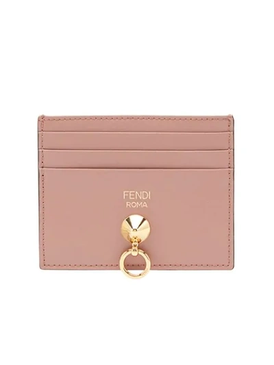 Shop Fendi Flat Card Holder In Pink