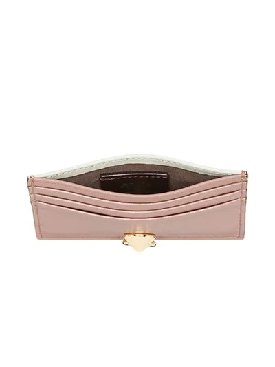 Shop Fendi Flat Card Holder In Pink