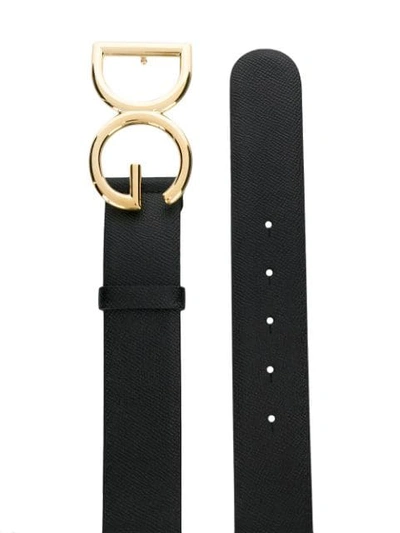 Shop Dolce & Gabbana Logo Buckle Belt In Black