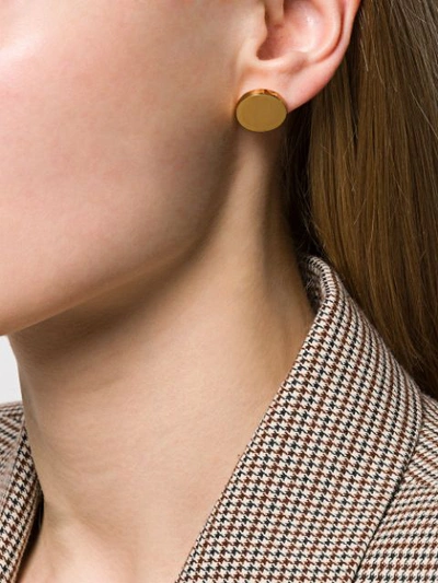 Shop Jil Sander Circle Earrings - Gold
