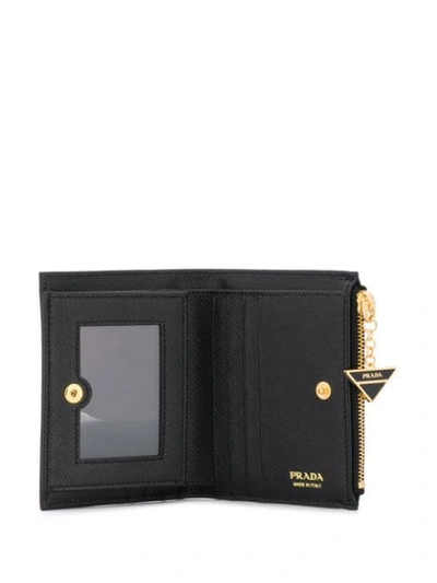 Shop Prada Saffiano Leather Cardholder Wallet - Black
