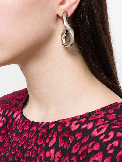 Shop Annelise Michelson Small Broken Chain Earrings In Silver