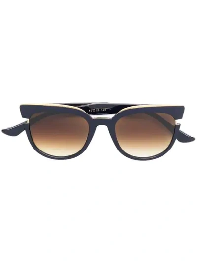 Shop Dita Eyewear Square Tinted Sunglasses - Blue