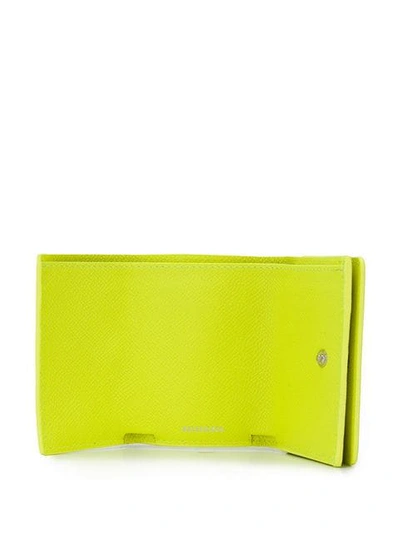 Shop Balenciaga Ville Mini Wallet In Yellow