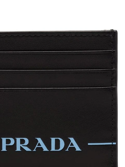 Shop Prada Branded Cardholder In Black