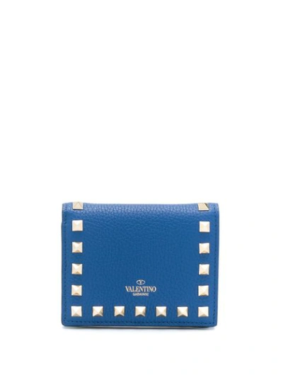 VALENTINO VALENITNO GARAVANI ROCKSTUD WALLET - 蓝色