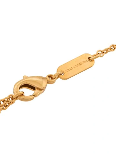 Shop Dolce & Gabbana Cross Pendant Necklace In Metallic ,gold