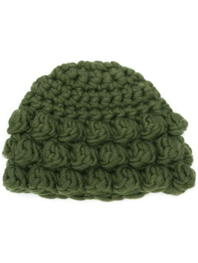 Shop P.a.r.o.s.h Knitted Beanie Hat In Green