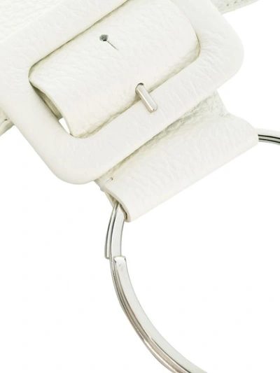 Shop Mm6 Maison Margiela Double Buckle Belt - White