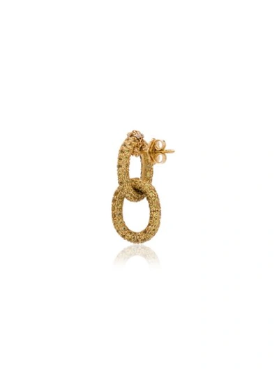 Shop Carolina Bucci 18k Yellow Gold Chain Earrings - Metallic