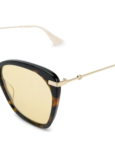Shop Gucci Oversized Sunglasses In Black