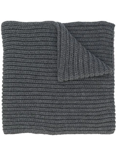 Shop I Love Mr Mittens Oversize Ribbed Knit Scarf In Grey