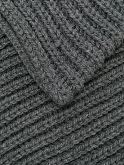 Shop I Love Mr Mittens Oversize Ribbed Knit Scarf In Grey