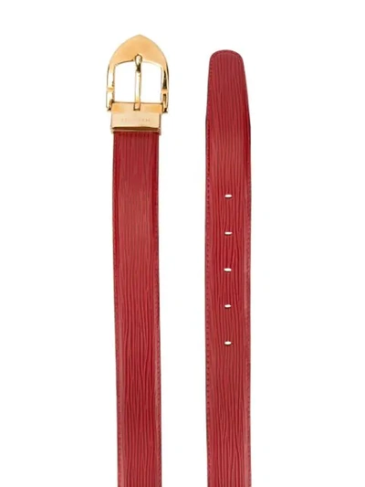 Pre-owned Louis Vuitton  Ceinture Buckle Belt In Red