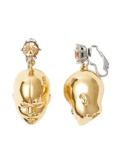 Shop Burberry Crystal And Doll's Head Gold In Light Colorado/lgold