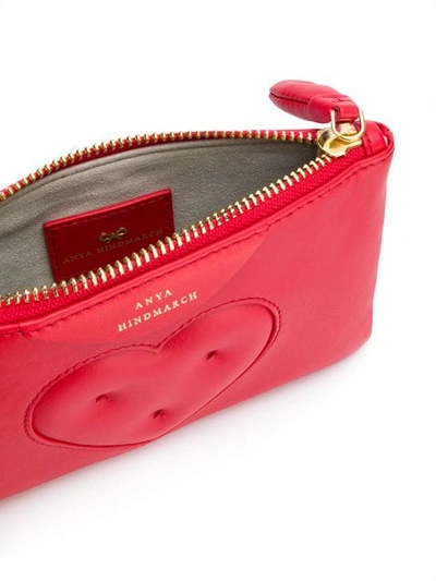 Shop Anya Hindmarch Chubby Heart Zipped Card Case In Red