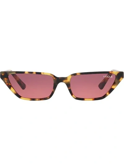 Shop Vogue Eyewear Gigi Hadid Capsule Tortoiseshell Square Sunglasses In Brown