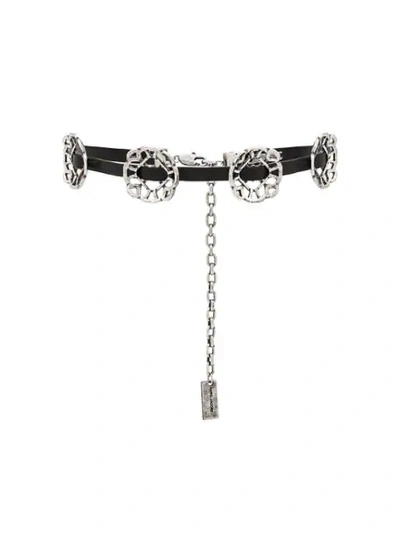 Shop Marc Jacobs Lacy Medallion Choker Necklace In Silver