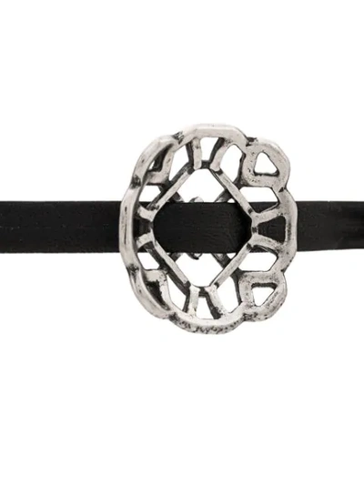 Shop Marc Jacobs Lacy Medallion Choker Necklace In Silver