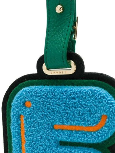 Shop Chaos Letter F Luggage Tag In Blue