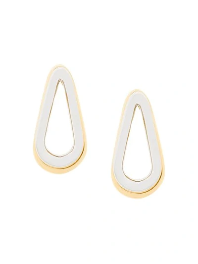 Shop Annelise Michelson Small Double Ellipse Earrings In Gold
