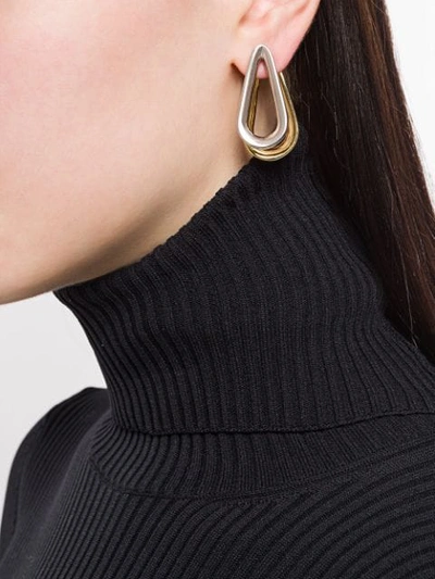 Shop Annelise Michelson Small Double Ellipse Earrings In Gold
