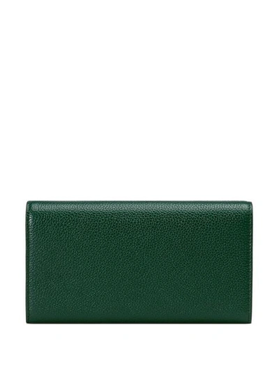 Gucci Zumi Grainy Leather Continental Wallet Dark Green