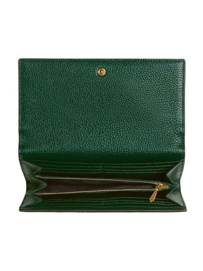 Shop Gucci Zumi Continental Wallet In Green