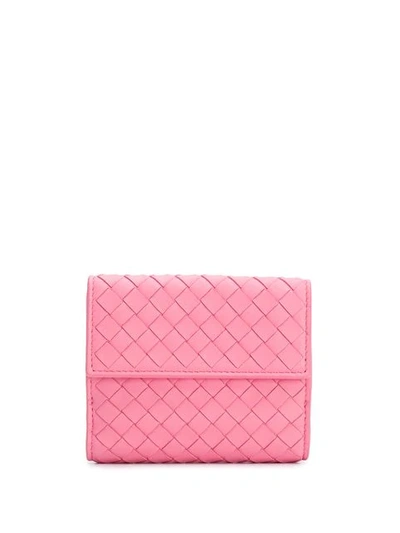 Shop Bottega Veneta Portemonnaie Mit Flechtmuster In Pink