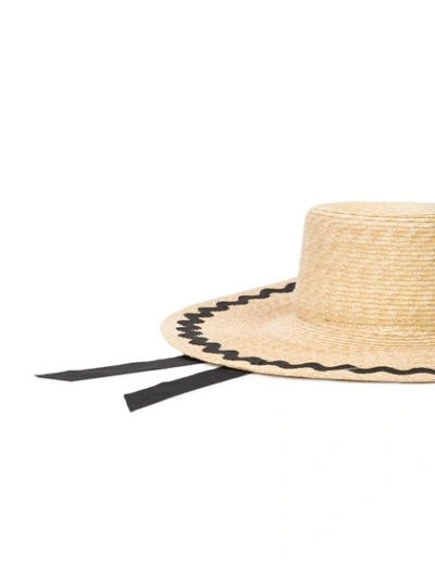 Shop Marysia Tall Boater Hat In Neutrals