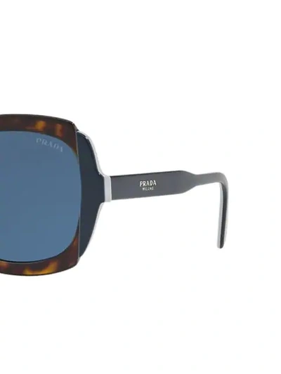 Shop Prada Oversized Shaped Sunglasses In Brown