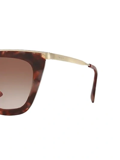 Shop Prada Cat Eye Sunglasses In Brown