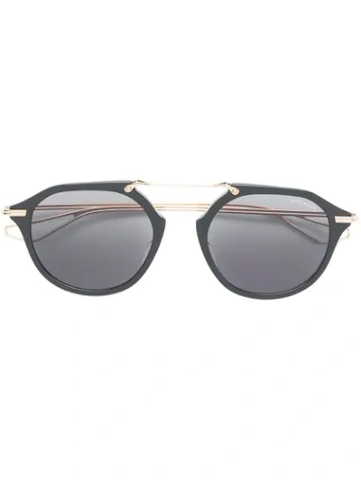 Shop Dita Eyewear Round Tinted Sunglasses In Black