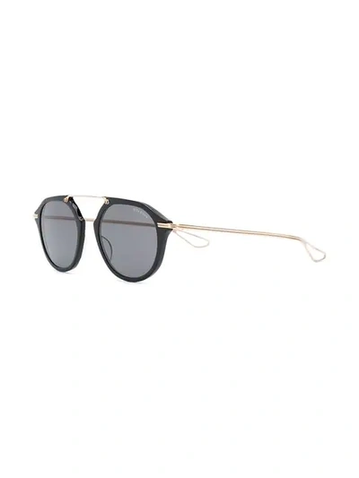 Shop Dita Eyewear Round Tinted Sunglasses In Black