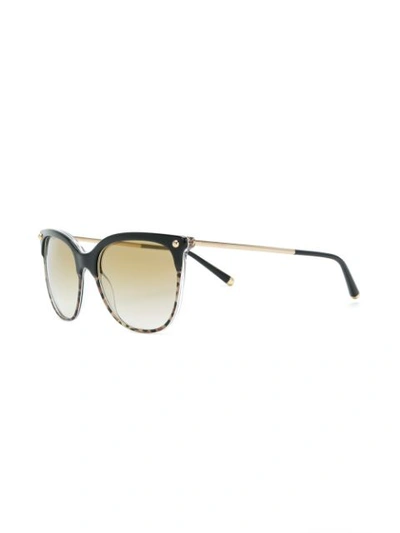 Shop Dolce & Gabbana Cat Eye Sunglasses In Black