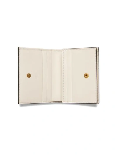 Shop Gucci Signature Card Case With Cherries In 8597 White