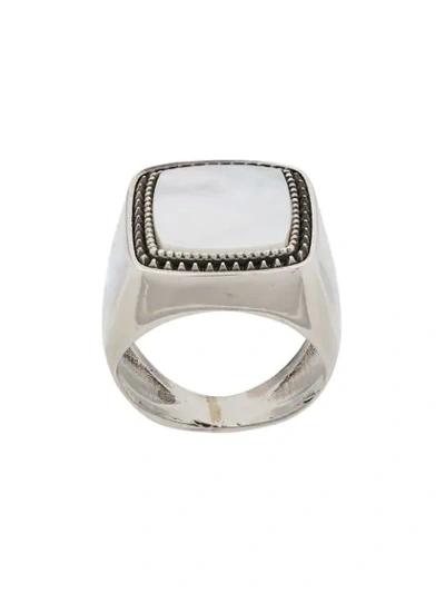 Shop Emanuele Bicocchi Stone Embellished Ring In Silver