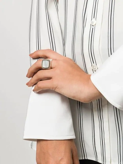 Emanuele Bicocchi Stone Embellished Ring In Silver