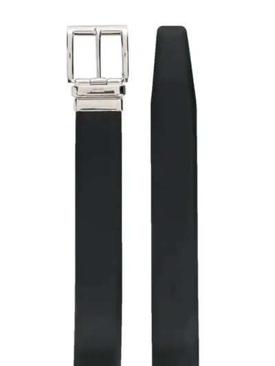 Shop Prada Engraved Logo Belt - Black