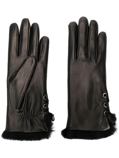 Shop Agnelle Aliette Gloves In Black